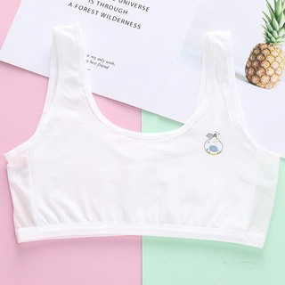 [A11 Hàng mới 2026] Áo lá cho bé gái cotton mix thông hơi thoáng mát, áo bra trẻ em 2 lớp không đệm mềm mại, thấm hút
