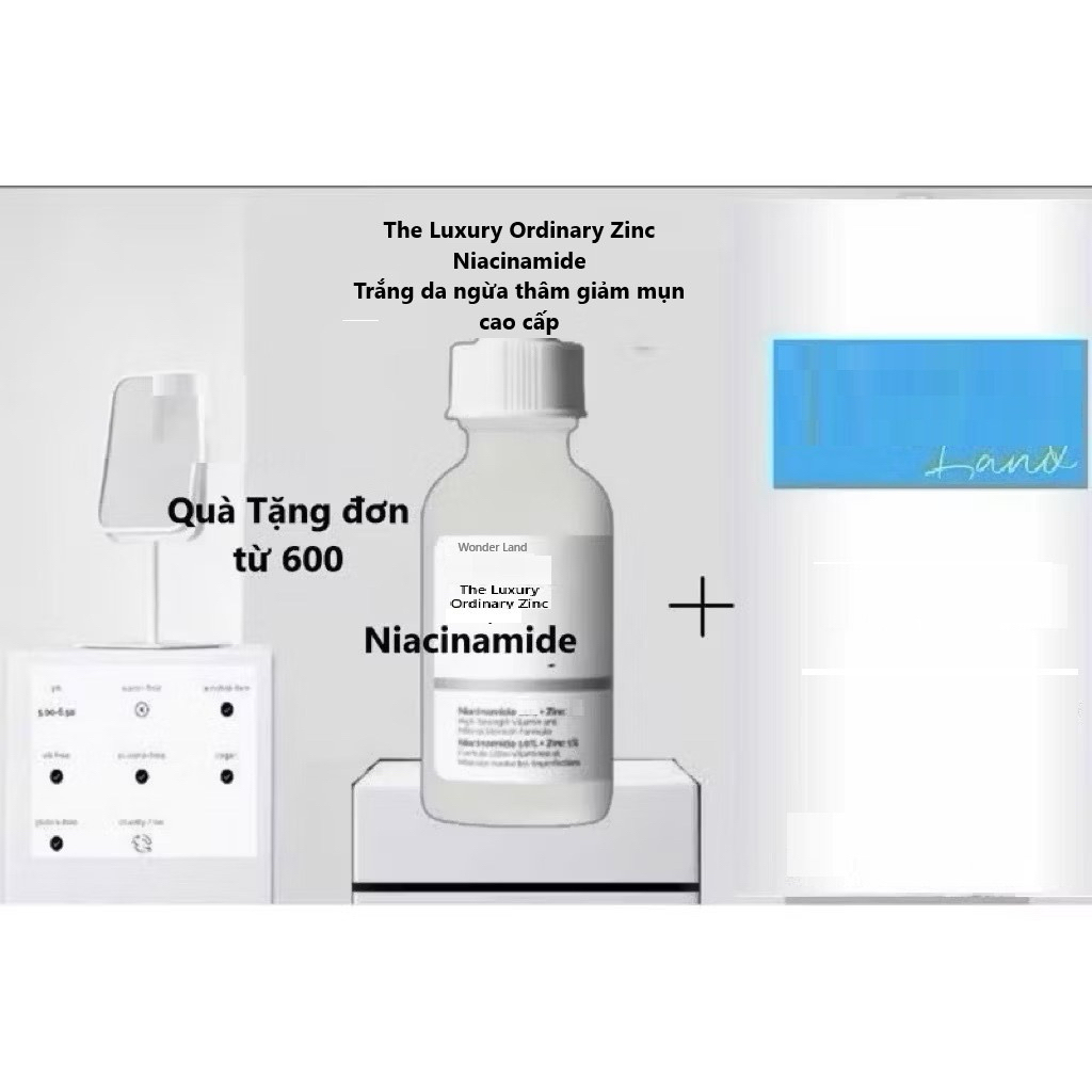 Dưỡng chất cho da mặt ngừa mụn thâm Niacinamide + Zinc dòng cao cấp The luxury Ordinary ZinC Niacinamide - Wonder Land