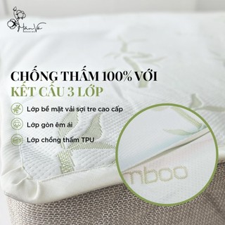 Tấm bảo vệ đệm, Tấm chống thấm sợi tre ngăn ngừa nước và nấm mốc, giúp tăng tuổi thọ cho đệm