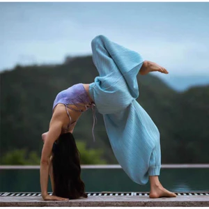 Quần tập nhảy hiện đại dáng rộng, thoáng khí, nhanh khô, quần yoga cạp cao, quần thể thao màu trơn dành cho nữ.