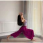 Quần tập nhảy hiện đại dáng rộng, thoáng khí, nhanh khô, quần yoga cạp cao, quần thể thao màu trơn dành cho nữ.