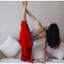 Quần tập nhảy hiện đại dáng rộng, thoáng khí, nhanh khô, quần yoga cạp cao, quần thể thao màu trơn dành cho nữ.