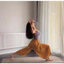 Quần tập nhảy hiện đại dáng rộng, thoáng khí, nhanh khô, quần yoga cạp cao, quần thể thao màu trơn dành cho nữ.