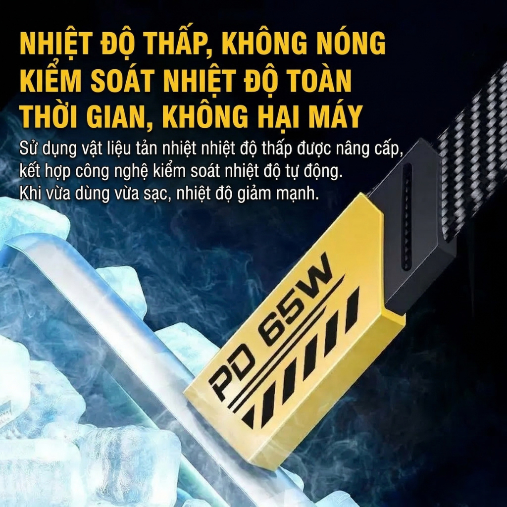 Cáp Sạc Nhanh 4 Trong 1 Type C Lai-ning Android 27W 65W Dây Dệt 1m Truyền Dữ Liệu Siêu Bền