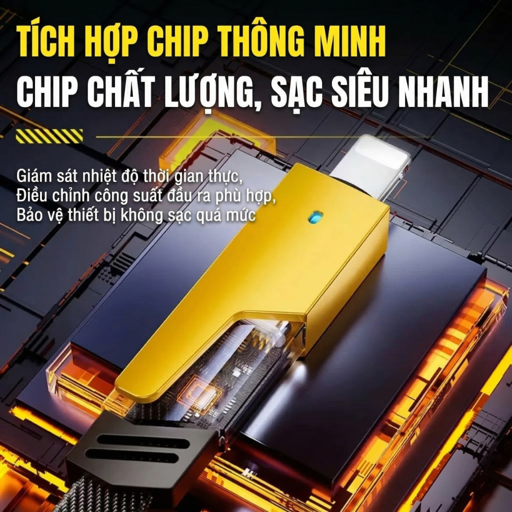 Cáp Sạc Nhanh 4 Trong 1 Type C Lai-ning Android 27W 65W Dây Dệt 1m Truyền Dữ Liệu Siêu Bền