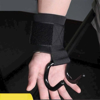 Com Bo 2 Dây Quấn Cổ Tay Có Móc Nâng Tạ Hỗ Trợ Tập Xà Đơn Xà Kép Chất Liệu Nylon SBR Móc Thép Chống Gỉ Free Size