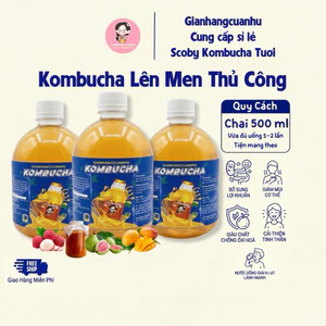 Kombucha Trái Cây 500ml Đủ Vị - Trà Lên Men Nguyên Chất Không Chất Bảo Quản