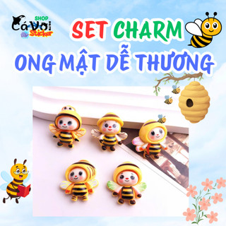 Set 12 charm Ong mật dễ thương - Set charm gắn dép baby kute hottrend