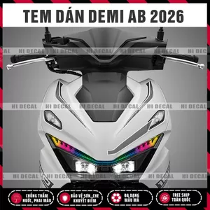 AB 2026 Decal Dán Đèn Demi AB 2026 | Tem Đổi Màu Đèn Air Blade 2026 Form Chuẩn, Dễ Dán Nổi Bật | Hiecal