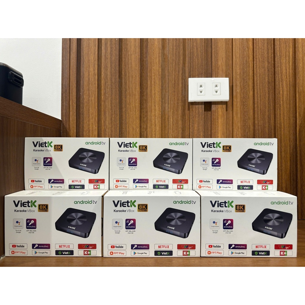 Đầu hát karaoke VietK VBox 8K, chạy Android 12, GPU 8K, hỗ trợ 4K Ultra HD, RAM 2GB, ROM 16GB 2026