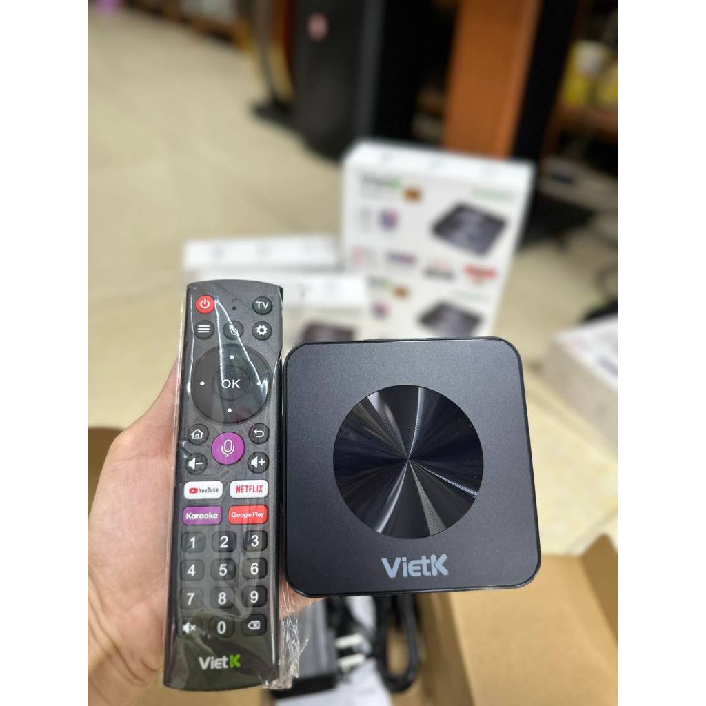 Đầu karaoke VietK VBox 8K - Android 12, hỗ trợ 4K Ultra HD, RAM 2Gb, ROM 16Gb, chính hãng 2026.