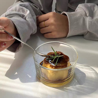 Cốc pudding dalton, bát phục vụ bằng thủy tinh trong suốt, đĩa kẹo hình tròn thực tế sữa chua