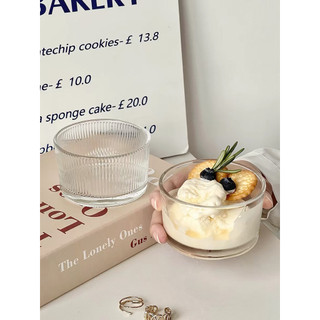 Cốc pudding dalton, bát phục vụ bằng thủy tinh trong suốt, đĩa kẹo hình tròn thực tế sữa chua