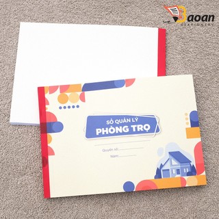 Sổ quản lý phòng trọ A4 chi tiết - giấy dày 50 tờ/quyển ++++