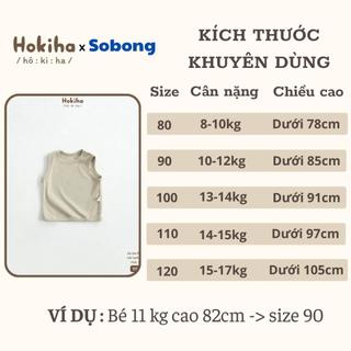 Áo ba lỗ trơn cho bé trai, bé gái Hokiha vải cotton bozip mềm mại, thoáng mát size 8-17kg A27