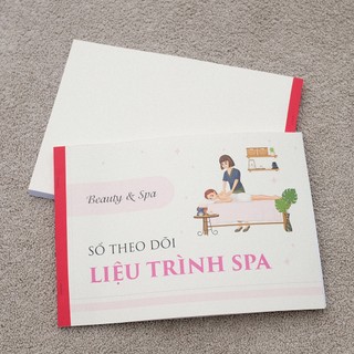 Sổ Theo Dõi Liệu Trình S.p.a - t.h.ẩ.m m.ỹ A4 (Mẫu 1) - giấy dày - 50 tờ/quyển ++++