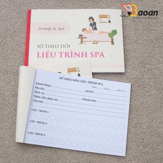 Sổ Theo Dõi Liệu Trình S.p.a - t.h.ẩ.m m.ỹ A4 (Mẫu 1) - giấy dày - 50 tờ/quyển ++++