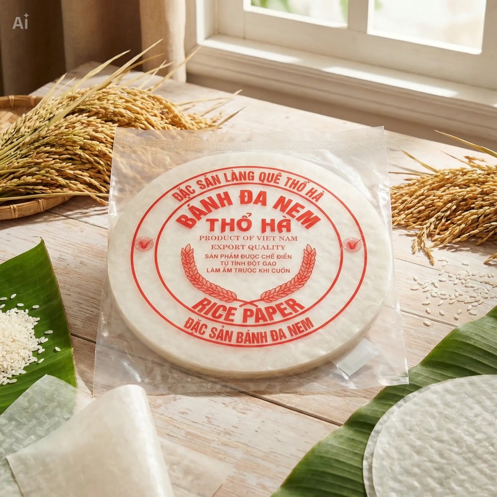 Bán sỉ 500-1000 bánh đa nem Thổ Hà chính gốc làm từ bột gạo, bánh dai mềm dễ chế biến