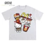 Áo Hello Kitty x McDonald's BIDZ - Áo Thun Cotton Premium 100% Form Rộng Tay Lỡ - Áo Phông Unisex Nam Nữ Co Giãn 4 Chi