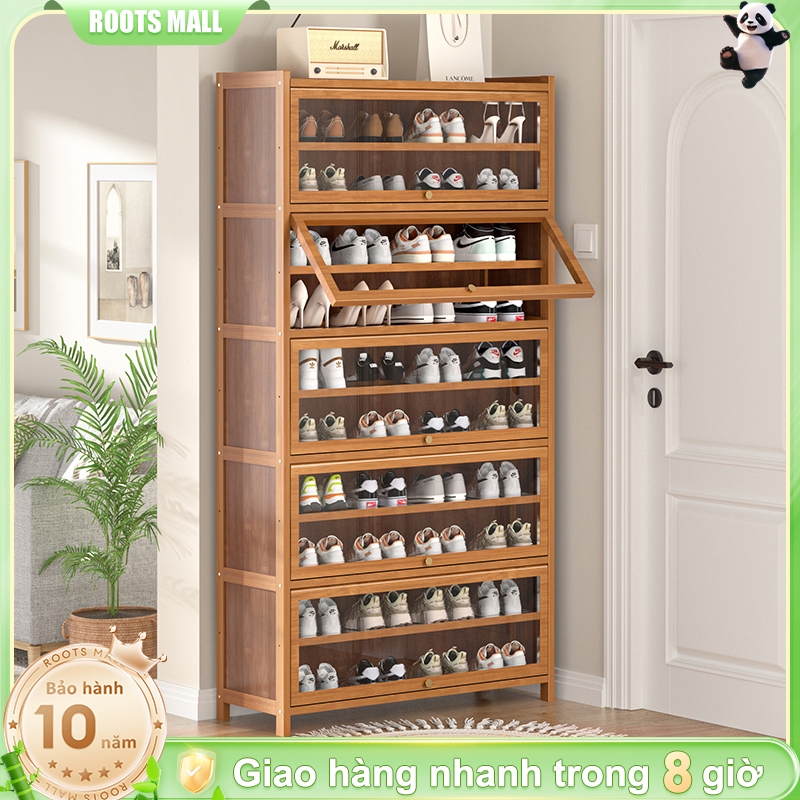 Tủ Giày Gỗ Tre Tự Nhiên 11 Tầng 42 Đôi t  Thiết Kế Hiện Đại Phù Hợp Phòng Khách  Hành Lang 172cm