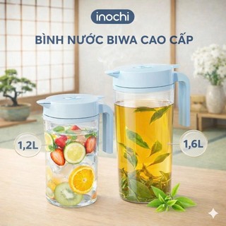 Bình Nước Để Bàn Inochi Biwa: 1.2L/1.6L, An Toàn, Sang Trọng, Tiện Dụng - Phong Cách Nhật Bản