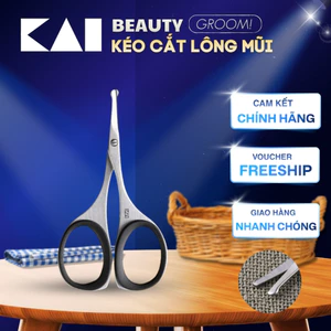 Kéo Cắt Lông Mày, Lông Mũi Kai Groom Safety Scissors with Resin Ring Nhật Bản KAI HC3047