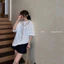 Áo Phông Thuỷ Thủ Quàng Khăn Kẻ Sọc Nữ Tính Basic Chất Cotton Mềm Mát Siêu Co Dãn