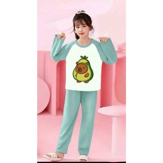 🌸 BỘ ĐỒ BÉ GÁI DÀI TAY – HÌNH CỰC ĐÁNG YÊU 🐱💕 DS604