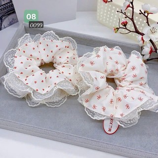 [Hàng thiết kế] Scrunchies cột tóc, dây buộc tóc vải voan hai lớp cao cấp ánh kim xinh xắn dành cho bạn nữ