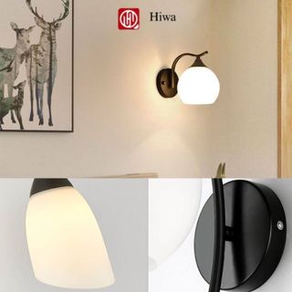 Đèn Tường Phòng Ngủ Phòng Khách Đơn Giản Sang Trọng, Đèn Ngủ Treo Tường Hiện Đại Chao Thủy Tinh