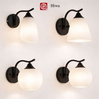 Đèn Tường Phòng Ngủ Phòng Khách Đơn Giản Sang Trọng, Đèn Ngủ Treo Tường Hiện Đại Chao Thủy Tinh