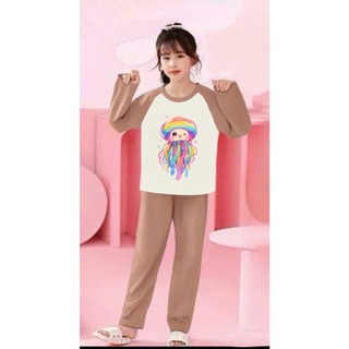 🌸 BỘ ĐỒ BÉ GÁI DÀI TAY – HÌNH CỰC ĐÁNG YÊU 🐱💕 DS604