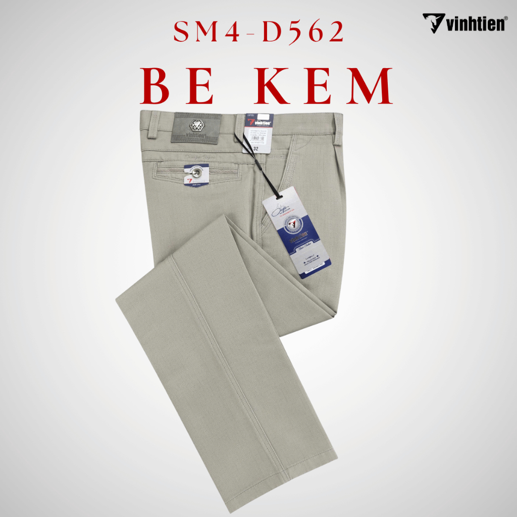 Quần Khaki Trung Niên 1ly Classic Vải Cotton Vĩnh Tiến 645 - Nhiều Màu