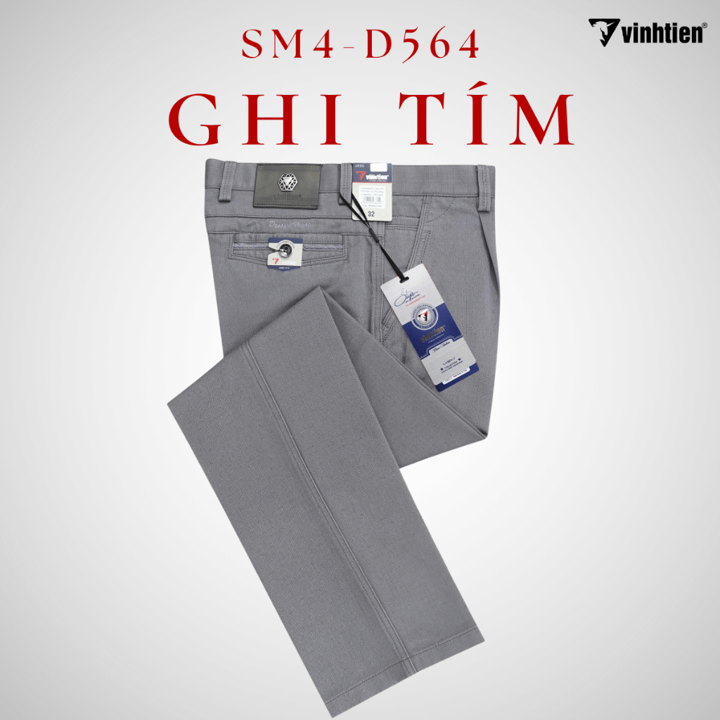 Quần Khaki Trung Niên 1ly Classic Vải Cotton Vĩnh Tiến 645 - Nhiều Màu