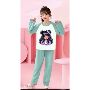 🌸 BỘ ĐỒ BÉ GÁI DÀI TAY – HÌNH CỰC ĐÁNG YÊU 🐱💕 DS606