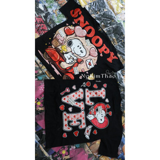[Ảnh Chính Chủ] Áo Thun Cotton 100% Thái Snoopy Valetine Love In Full 2 Mặt