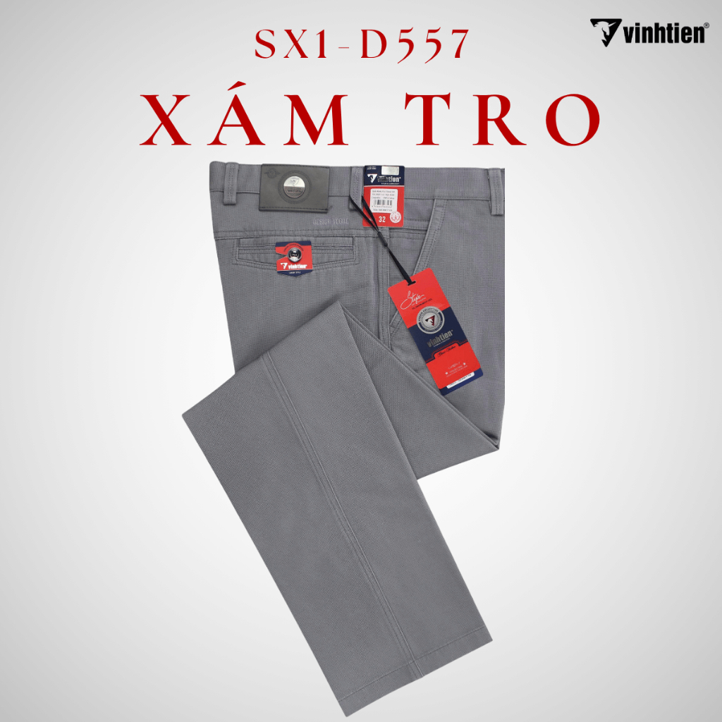 Quần Kaki Bigsize Trung Niên 0ly Classic Vải Cotton Vĩnh Tiến 615 - Nhiều Màu