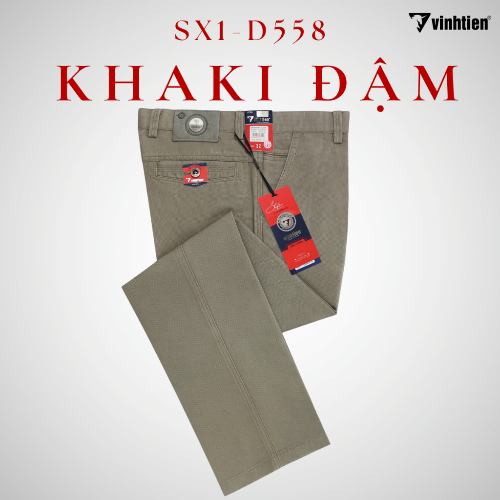 Quần Kaki Bigsize Trung Niên 0ly Classic Vải Cotton Vĩnh Tiến 615 - Nhiều Màu