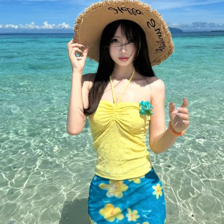 Áo Ống Nữ BABEE Cúp Ngực Ren Hoa Thắt Dây Điệu Đà Hoặc Buộc Cổ Xinh Xắn Ôm Body Phù Hợp Đi Biển