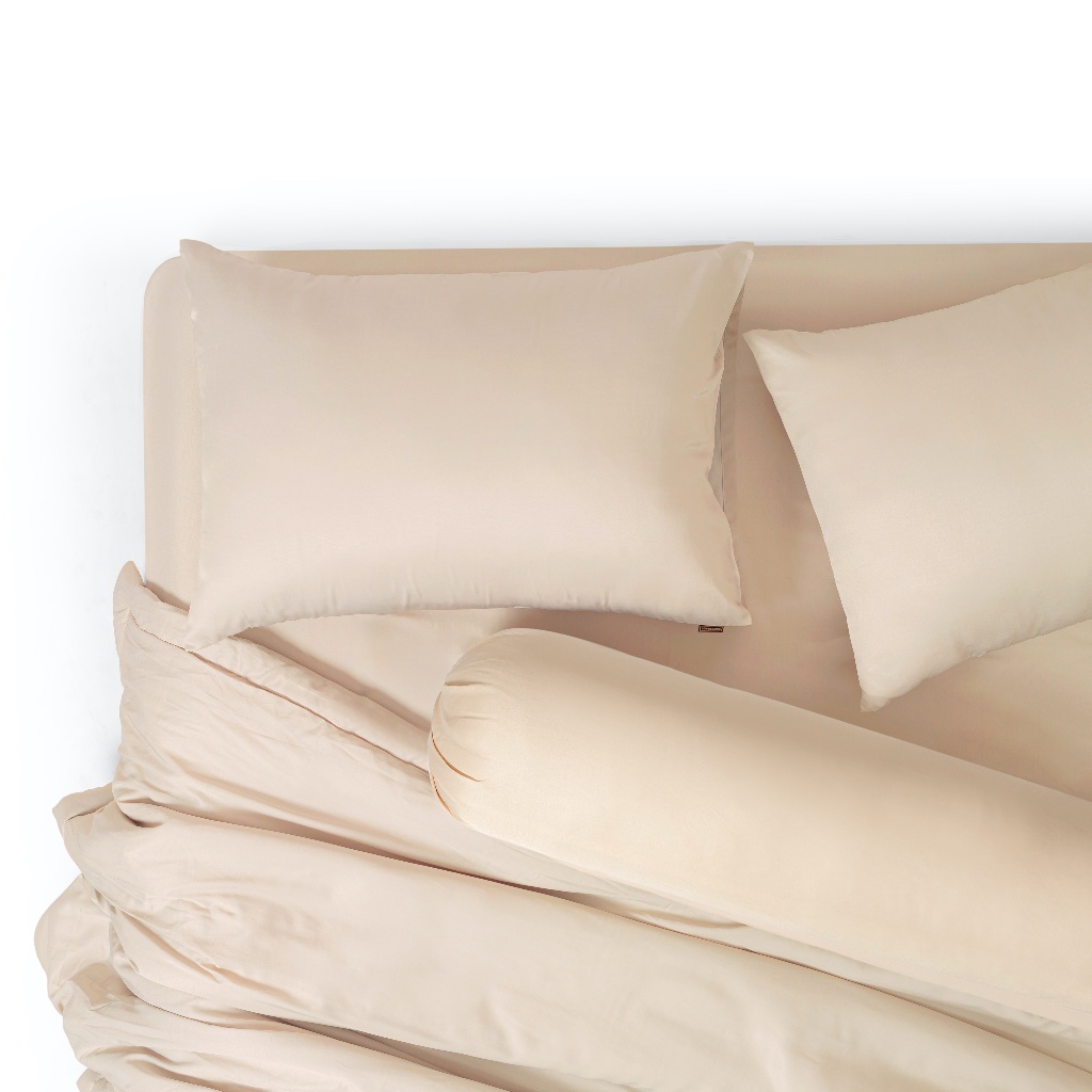 Bộ Chăn Ga Gối 5 Món Gòn Bedding Lụa Tencel Viscose Cao Cấp Màu Trơn 1m6x2m | 1m8x2m