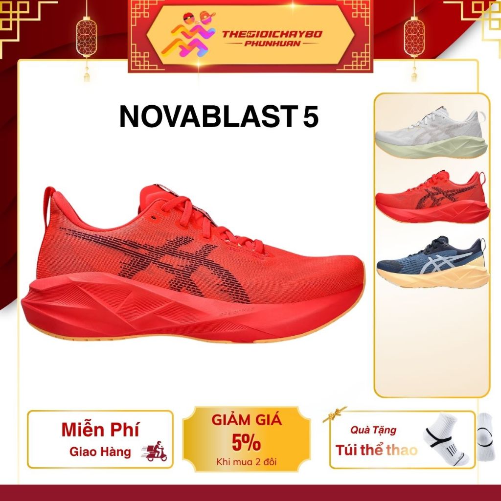 Giày Chạy Bộ  ASICS Novablast 5 Chính Hãng - Đệm Êm Bật FF Blast Max, Daily Trainer Cao Cấp