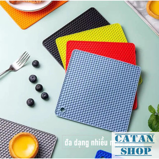 Lót Nồi Silicon Cách Nhiệt 18cm Lót Nồi Tổ Ong Chống Trượt Decor Bàn Ăn Chịu Nhiệt Tốt Nhiều Màu Sắc