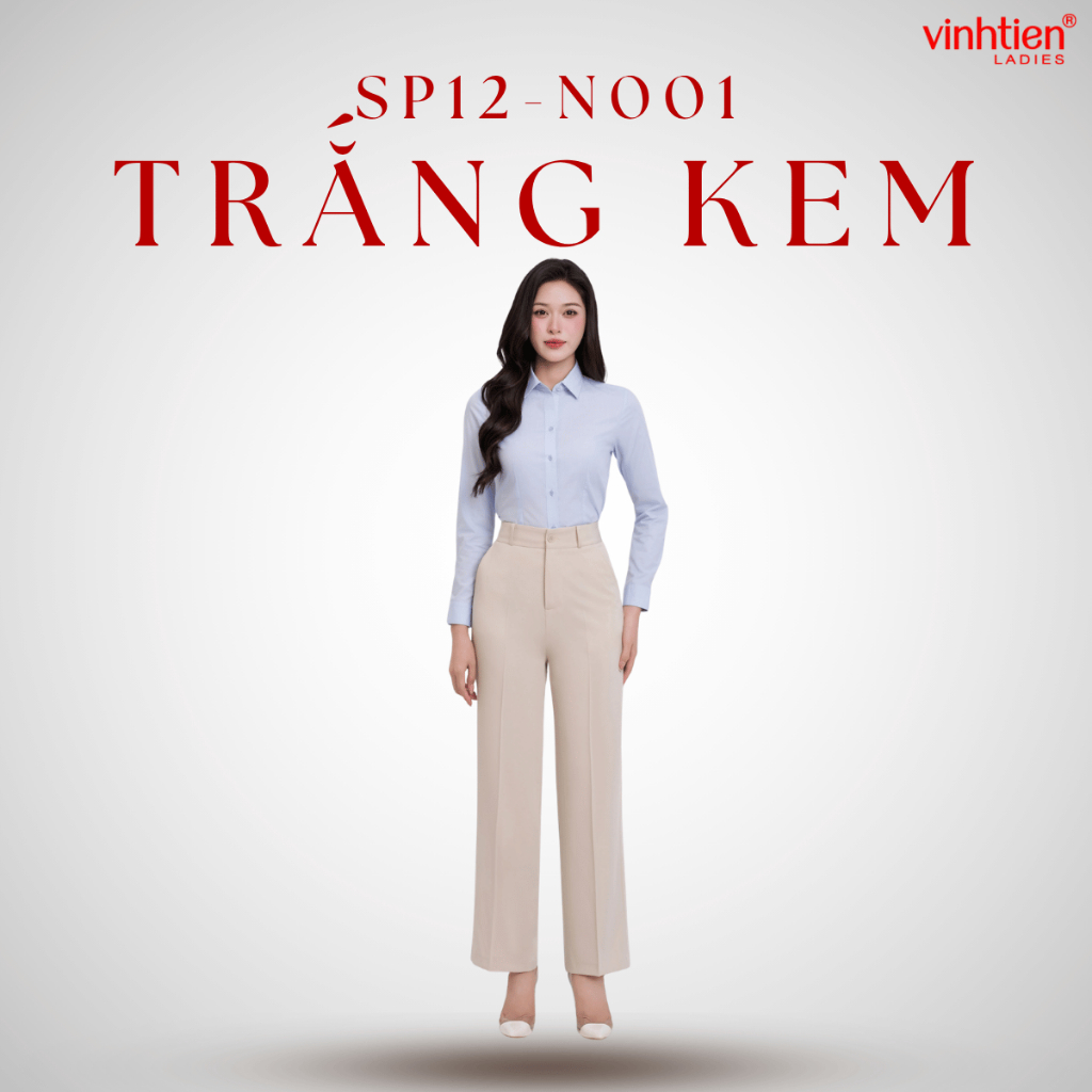 Quần Âu Nữ Dáng Xuông Vừa Vĩnh Tiến , GTB 675, chất liệu vải mềm mịn thoáng mát đứng form.