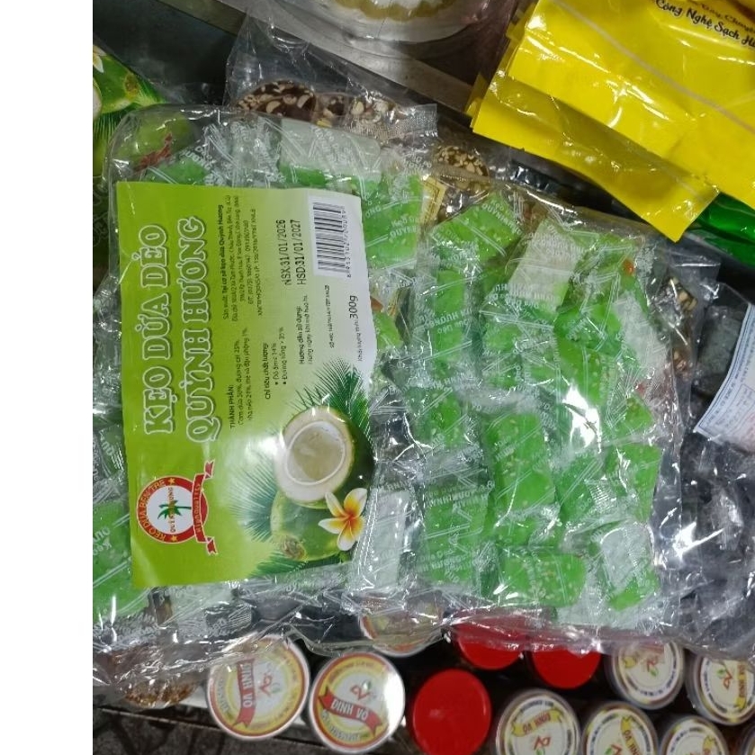 Kẹo dừa dẻo (dứa) Quỳnh Hương 300g