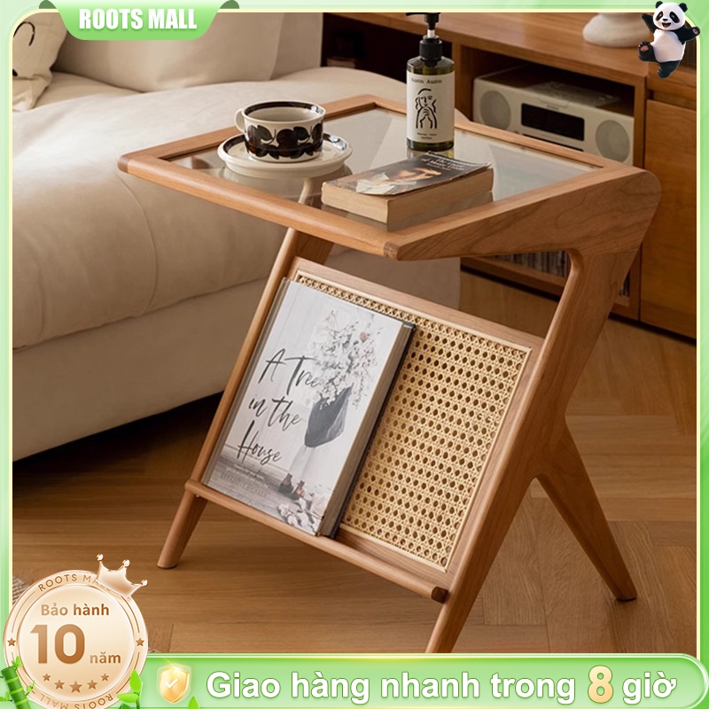 Bàn Trà Tre Đa Năng Bàn Cà Phê Bàn Sofa  Bàn Phòng Khách Thiết Kế Đan Mây Phong Cách Bắc Âu Tinh Tế