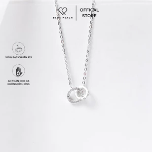 Dây Chuyền Bạc 925 Blue Peach DC Circle Lồng V2 Size S DC632