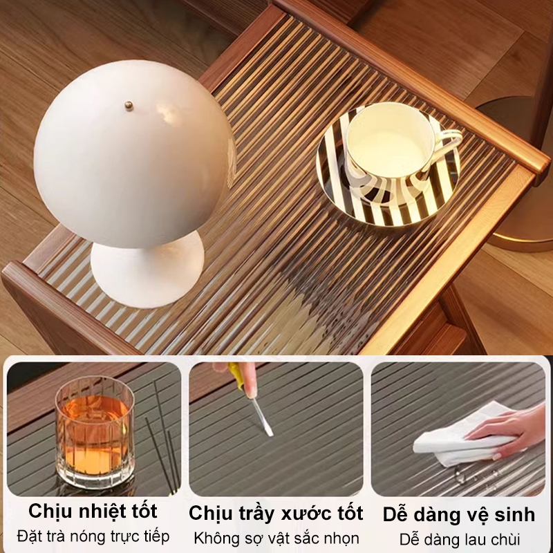Bàn Trà Tre Đa Năng Bàn Cà Phê Bàn Sofa  Bàn Phòng Khách Thiết Kế Đan Mây Phong Cách Bắc Âu Tinh Tế