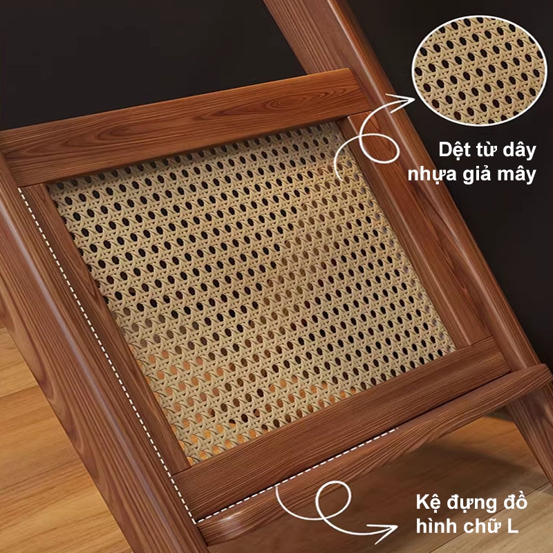 Bàn Trà Tre Đa Năng Bàn Cà Phê Bàn Sofa  Bàn Phòng Khách Thiết Kế Đan Mây Phong Cách Bắc Âu Tinh Tế