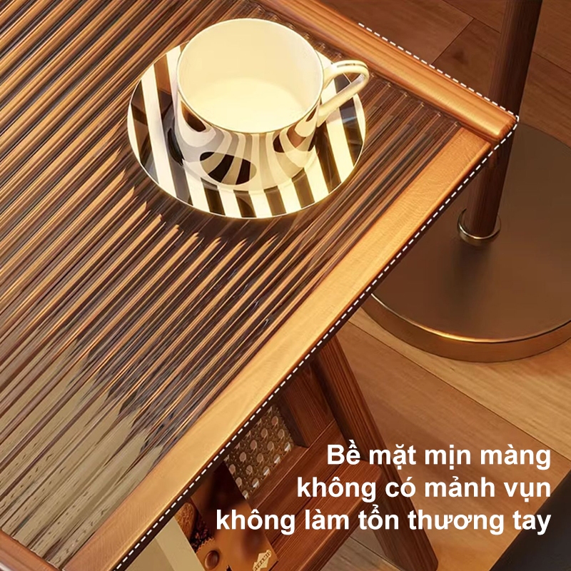 Bàn Trà Tre Đa Năng Bàn Cà Phê Bàn Sofa  Bàn Phòng Khách Thiết Kế Đan Mây Phong Cách Bắc Âu Tinh Tế