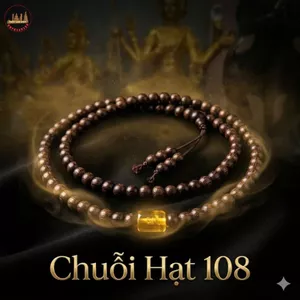 PHỤ KIỆN VÒNG CỔ GỖ 108 HẠT - TRANG SỨC NHẸ NHÀNG CHO NGÀY BÌNH YÊN
